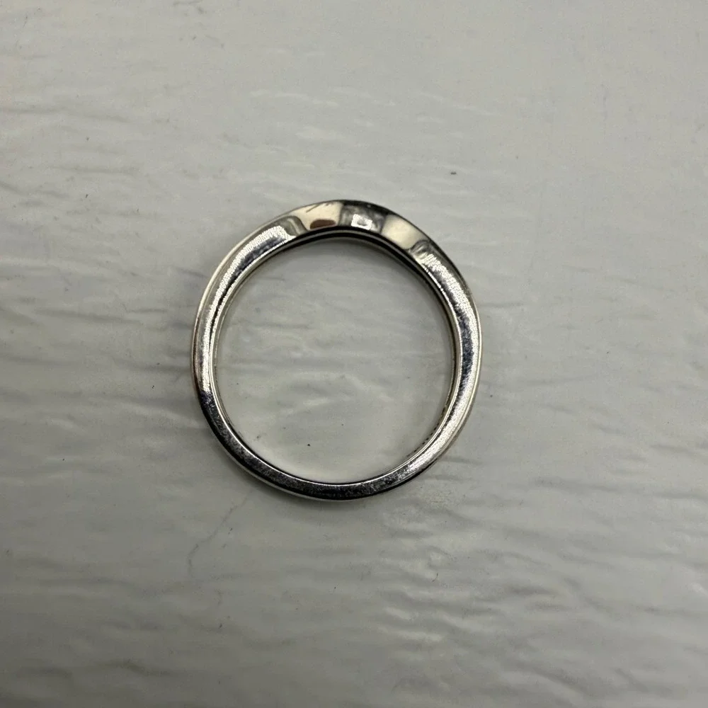 Vintage QVC Epiphany Sterling Silver Band Ring CZ Size 9
